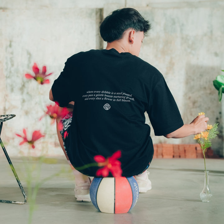 GAME IN BLOOM BLACK TEE