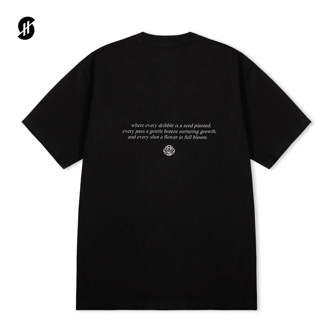 GAME IN BLOOM BLACK TEE