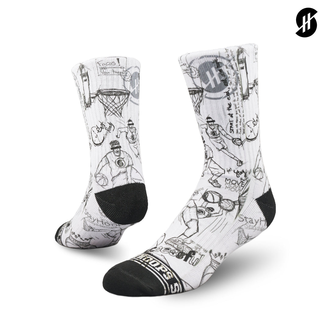 Relaxed Pattern Design - White Sublimation Socks – SignShirtz